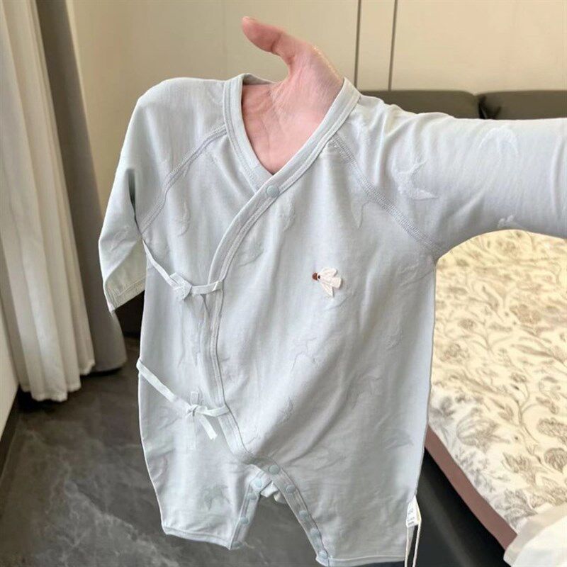 婴儿连体衣夏季幼儿百天爬服小月龄宝宝无骨哈衣新生儿空调服T恤,淘宝优惠券,粉丝福利购,淘宝优惠卷