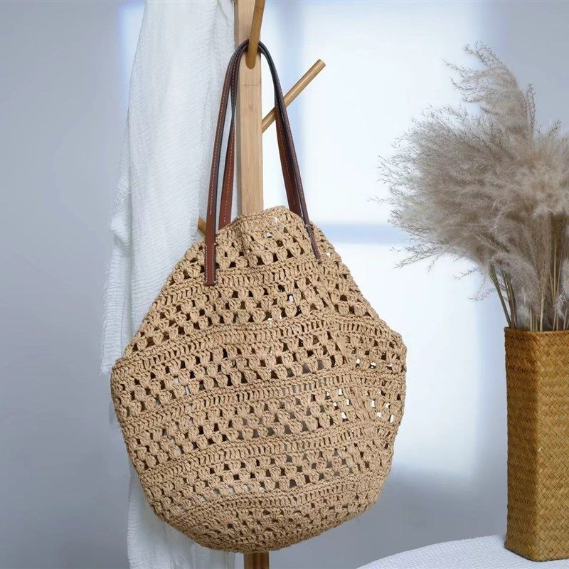 大容量单肩草编包新款简约镂空草包编织包沙滩包,淘宝优惠券,粉丝福利购,淘宝优惠卷