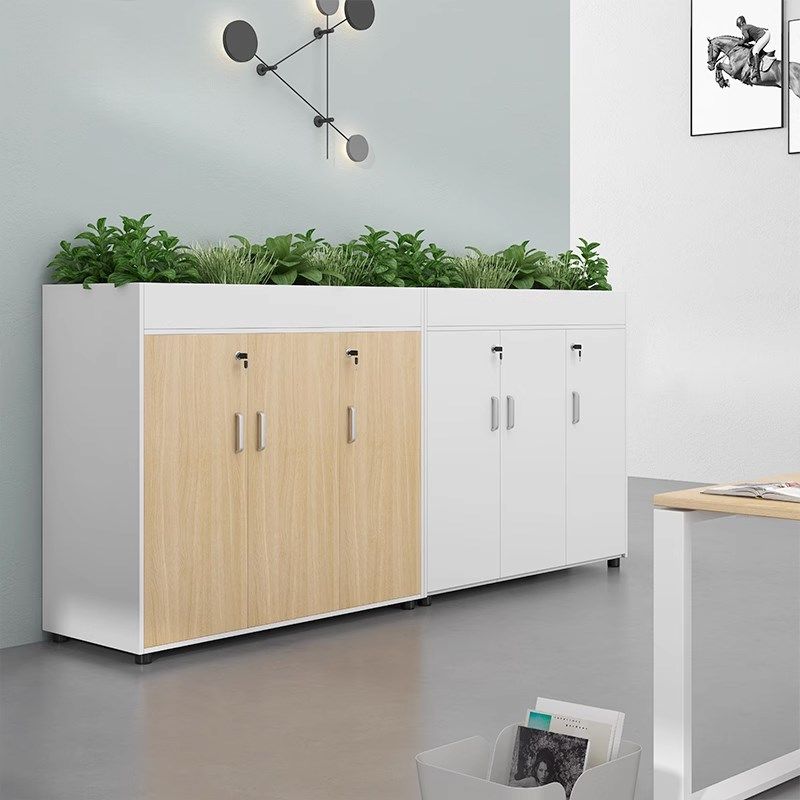 办公室文件柜收纳柜档案资料柜隔断花槽柜木质柜子带锁矮柜储物柜,淘宝优惠券,粉丝福利购,淘宝优惠卷