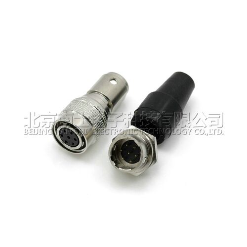 航空插头插座纯铜YC12-7-8-9-10-11-12芯快速插拔12MM推拉连接器 - 图0