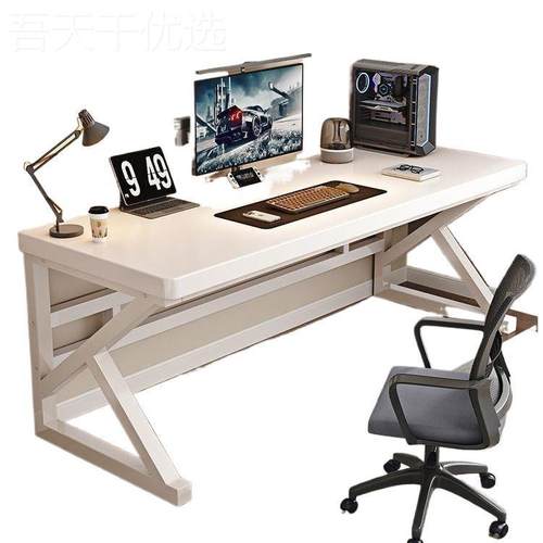 学生卧长家用办公条桌实室木电脑桌书桌双学生卧室人约工作台简电 - 图3