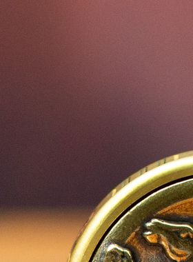 小铜记黄铜马上胡手把件双面转钱桌面麻将指尖陀螺马上胡赢钱