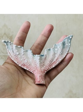 瓷蓓高温釉下彩手工陶瓷鱼缸造景美人鱼尾摆件冰箱贴贝壳甜甜圈