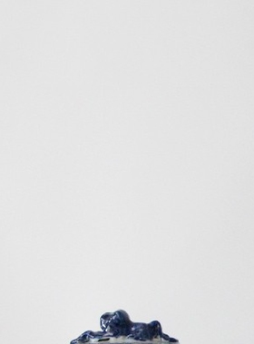 青花瓷器茶叶罐陶瓷花瓶客厅仿古花瓶喜字盖罐瓷器中式花器摆件