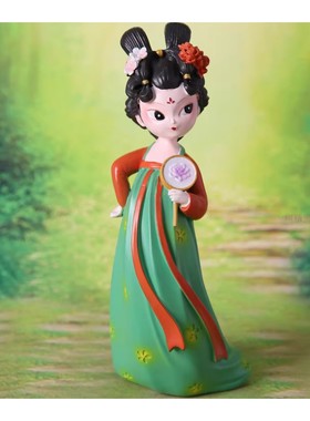 唐朝夜宴仕女摆件树脂古风汉服女孩公仔家居客厅电视柜桌面装饰品