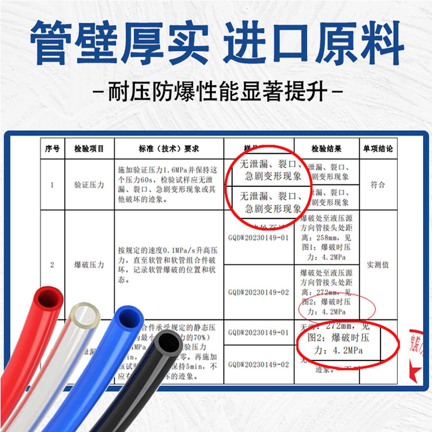 气动PU气管耐高压软管空压机气泵防爆4/6/8/10/12/16mm透明管子 - 图0