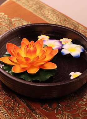 美容床观赏盆观赏盆水疗美容沙龙装饰装饰品黑色观赏盆陶瓷