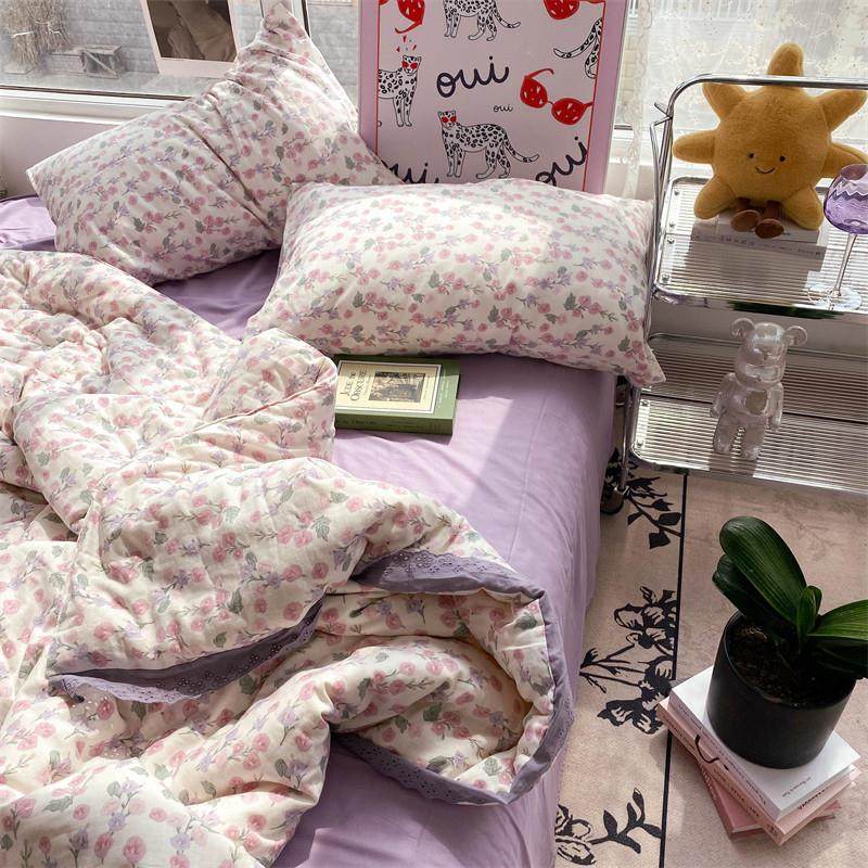 女神神秘紫夏被~全棉双层纱空调被四件套夏季双人2.0夏凉被可机洗,淘宝优惠券,粉丝福利购,淘宝优惠卷