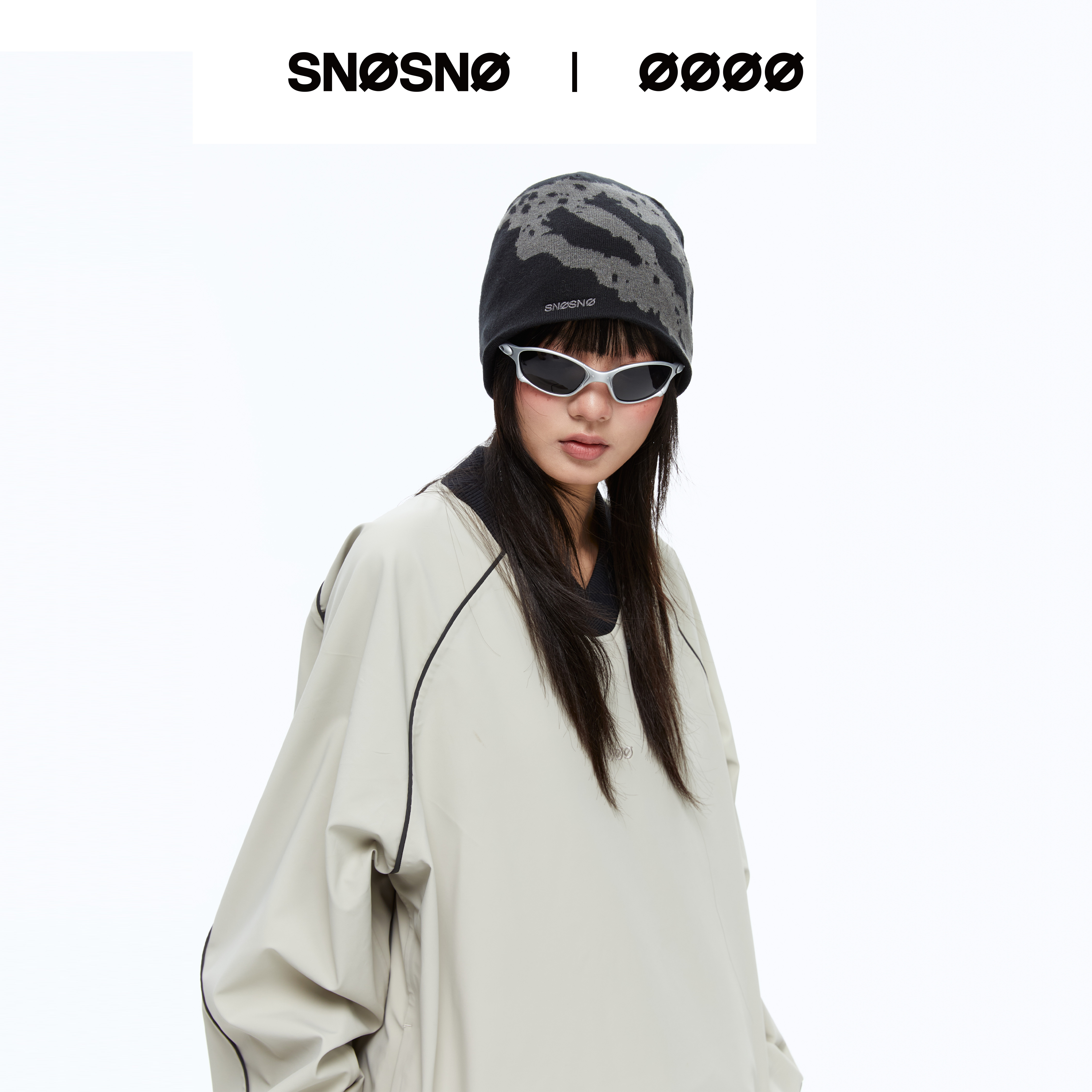 SNOSNO滑雪服V领外套上衣套头滑雪卫衣硬壳男女防防水户外专业 - 图2