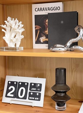 现代样板间软装饰品书房书柜玻璃陶瓷工艺品家居摆饰Z77