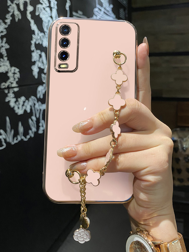 适用vivoy30手机壳vivo Y30g标准版活力保护5G硅胶套V2034A带手链条viviy全包防摔软壳viovy女网红可爱侧边指