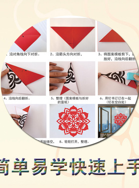 窗花团花传统剪纸套装专业专用工具手工磨制剪刀特尖头手工材料包