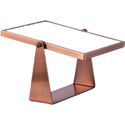 高清双面镜方形珠宝柜台镜简约台式镜洗漱化妆镜全金属展厅专用镜 - 图3