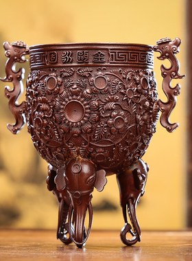 紫铜永固杯小巧江山永固掌心杯车摆工艺品礼品摆设