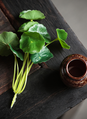 颂物 复古陶罐小花器摆件创意陶瓷迷你花缸 桌面博古架装饰品摆设