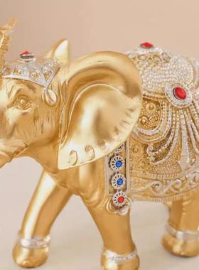 创意红钻情侣象树脂工艺品摆件家居客厅玄关办公室装饰品摆饰