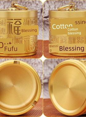 黄铜汽车烟灰缸家庭办公车盖压花祥云白富烟灰缸铜工艺品装饰品