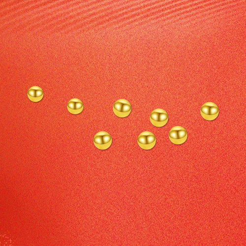 【金富贵】B黄金手串散珠足金999金珠DIY配件金珠串珠足金珠子 - 图2