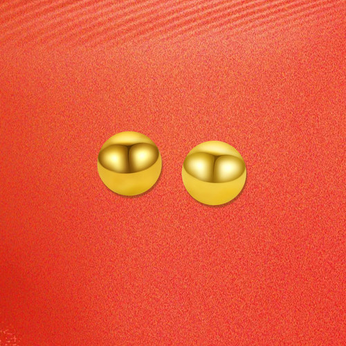 【金富贵】B黄金手串散珠足金999金珠DIY配件金珠串珠足金珠子 - 图0