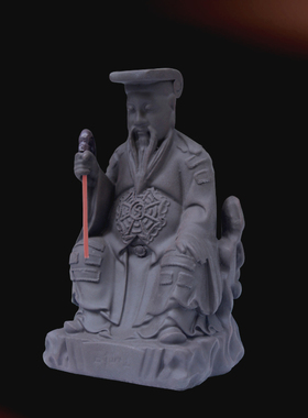 4寸紫砂土地公 吕洞宾神像公神像 福德正神 地主爷家居供奉摆件