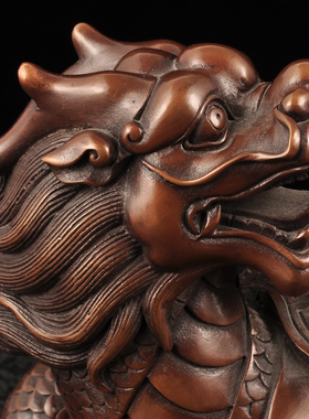 紫铜招财龙龟摆件万年新中式摆设家居客厅玄关装饰品乔迁礼品