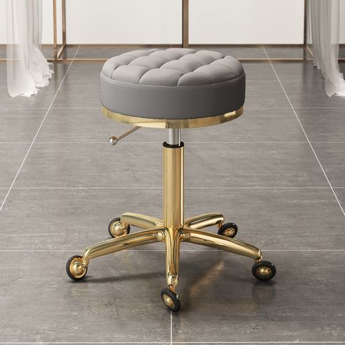 美容美发凳子滑轮旋转升降凳子大工凳美甲圆凳理发店转椅发廊专用 - 图1