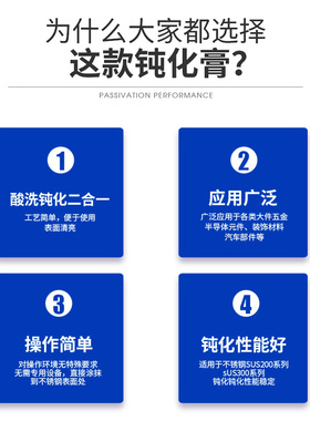 不锈钢钝化膏酸洗液焊道清洗剂焊缝去氧化除锈斑焊点不锈钢酸洗膏