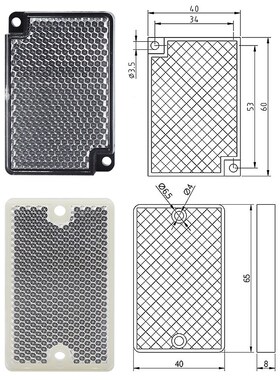 沪工光电开关反光板反射板TD-08 09 02 传感器探头电眼反馈反射板