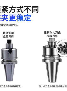 平面型数控刀柄BT40-FMB22-100L加工中心车床铣刀盘连接杆CNC刀具