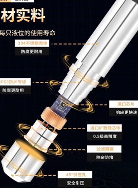 投入式液位计变送器水位污水箱显示器控制器高精度压力液位传感器