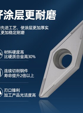 35度菱形数控刀片外圆尖刀刀粒车刀内孔车刀片vcmt160404/110304