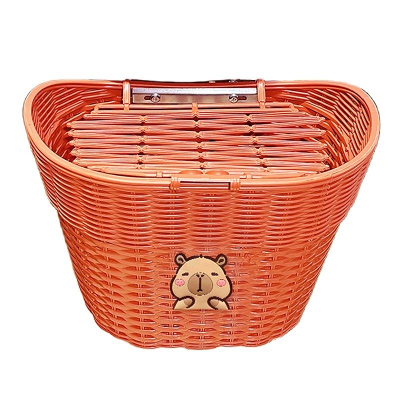 电动车后置车筐大容量菜篮爱卡通卡皮巴拉车后尾车篮置物篮,淘宝优惠券,粉丝福利购,淘宝优惠卷