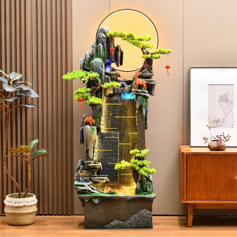 水幕墙流水屏风客厅落地假山循环水景喷泉公司办公室业乔迁,淘宝优惠券,粉丝福利购,淘宝优惠卷