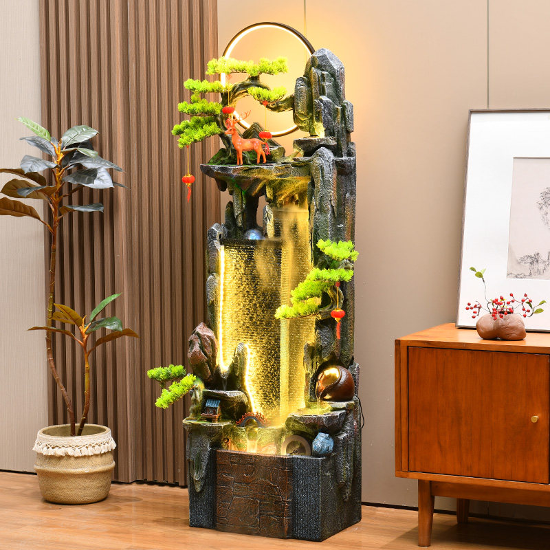 水幕墙流水屏风客厅落地假山循环水景喷泉公司办公室业乔迁,淘宝优惠券,粉丝福利购,淘宝优惠卷