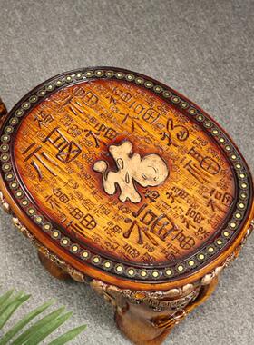 中国大象落地式装饰品大型门口换鞋凳树脂彷实木吉祥大象客厅卧室