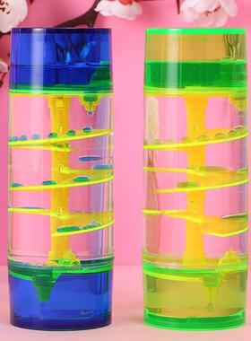 中柱转盘滴 创意螺旋滑梯油漏 沙漏计时器玩具 流沙液体摆件礼物