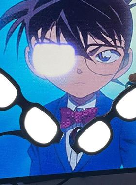 柯南同款LED发光眼镜中二cos蹦迪墨镜表演直播道具科技感太阳镜
