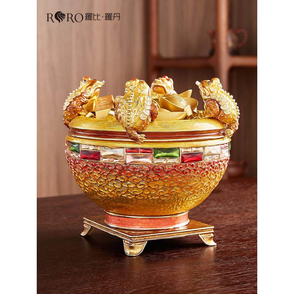 红宝石罗丹聚宝盆客厅珐琅工艺装饰存钱罐商店公司开业礼品装饰,淘宝优惠券,粉丝福利购,淘宝优惠卷