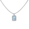 Original design square blue zircon series women's fashion versatile high-end necklace earrings ring jewelry