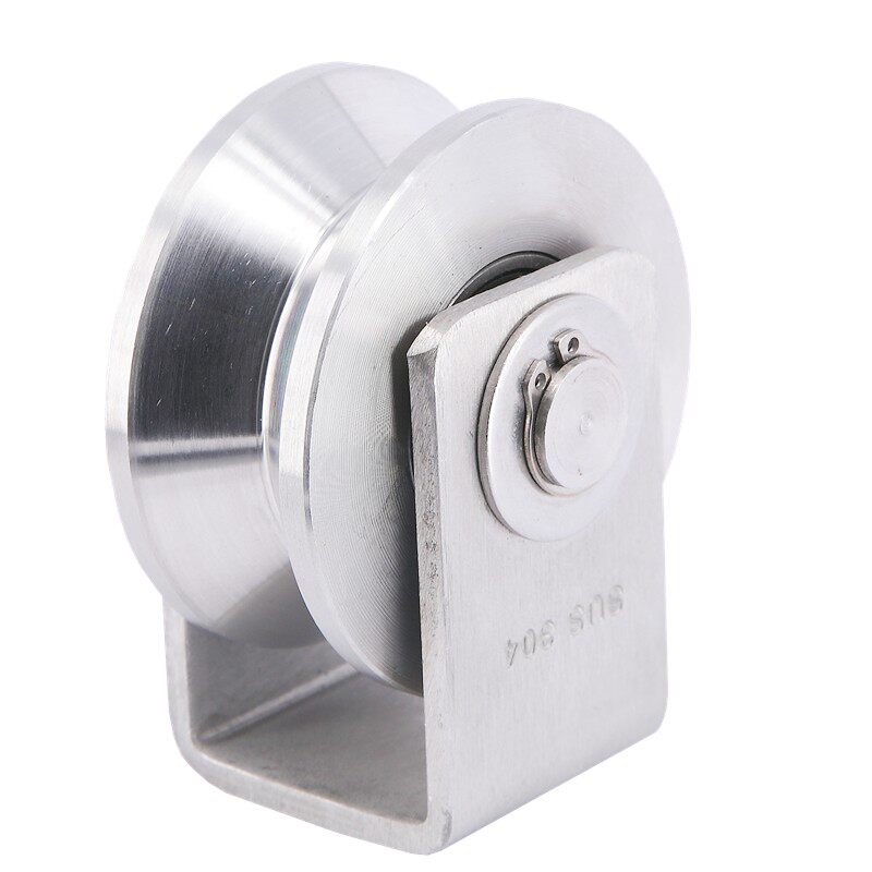 304不锈钢轨道轮平移门轴承轮U型槽滑轮起重静音V型钢丝绳定滑轮,淘宝优惠券,粉丝福利购,淘宝优惠卷