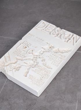 房现代简约覆古彷金属书本书块摆件楼样客板房售处书桌厅软装OJU