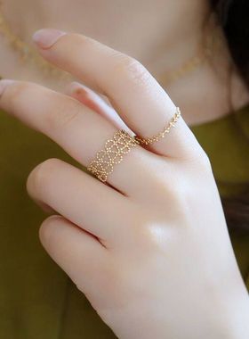 XBK蕾丝时尚潮流调节2022指环抽