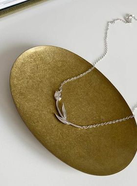 XBK气质项链简约链ins郁金香银