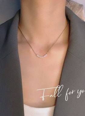 十里间/敲嗲自留款淡水珍珠项链复古百搭小众气质叠戴锁骨链