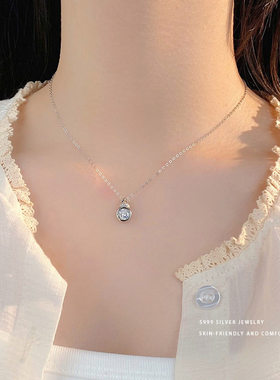 S999足银新中式钱袋子项链女高级设计感新款爆款颈饰