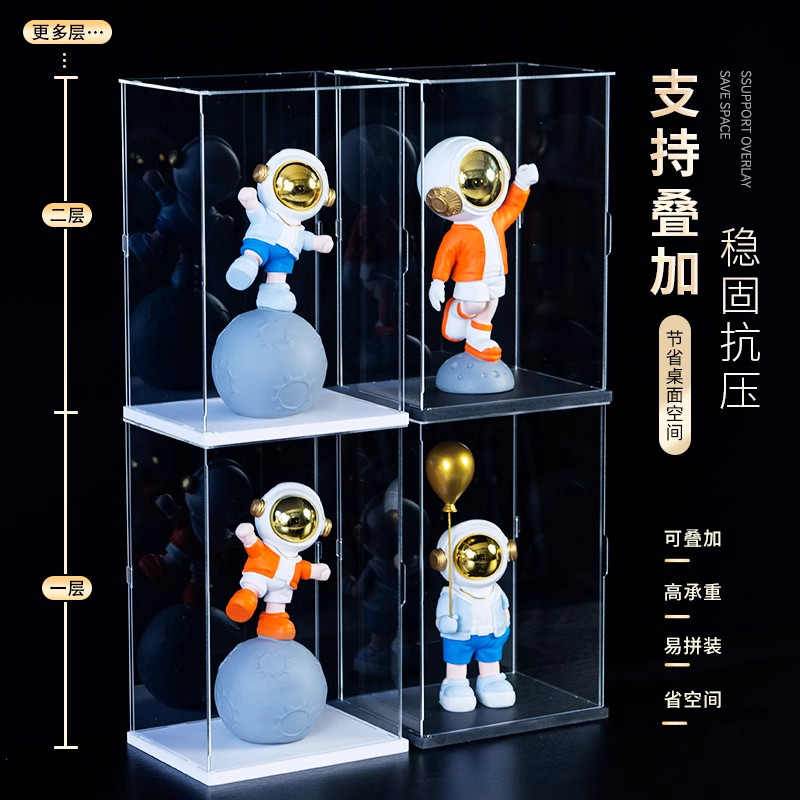 透明亚克力展示盒开门款动漫手办积木适用乐高模型防尘罩子可定制,淘宝优惠券,粉丝福利购,淘宝优惠卷