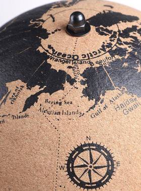 北欧风软木地球仪家居书房客厅摆件创意ins婚礼道具装饰礼品礼物