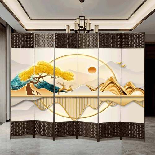 简约现代屏风隔断客厅折叠推拉移动酒店入户门玄关墙卧室遮挡家用 - 图2