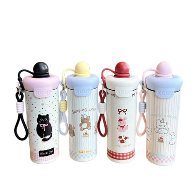 JK保温杯大容量吸管杯便携水杯女生高颜值2025新款学生上学专用杯