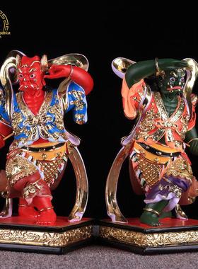 千里目顺风耳妈咪门神守护一般树脂佛像风水镇屋桌面装饰